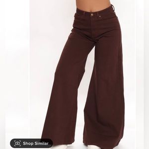 Fashion Nova Dramatic wide leg jeans.